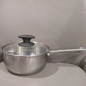 Marks & Spencer Silver Saucepan with Black Handle